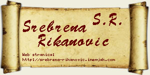 Srebrena Rikanović vizit kartica